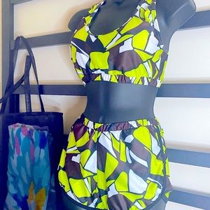 Bikini Set Two Pieces Boyleg Short Swimwear